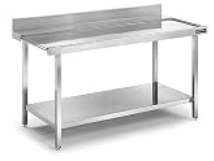 Table Entrée/Sortie en Inox Murale avec Étagère - Distform