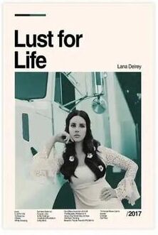 Inspire Essentials Lana Del Rey Aesthetic Canvas Poster Vintage Music Album Wall Art Decor 1 s