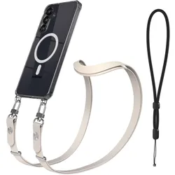 EAZY CASE Handykette magnetisch mit MagSafe Handyhülle für Samsung Galaxy A16, Handykette, Braun