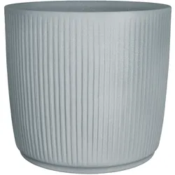 Scheurich Linetto 40, Pflanzgefäß/Blumentopf/Pflanzkübel, rund, Farbe: Stony Grey, hergestellt mit recyceltem Kunststoff, 10 Jahre Garantie