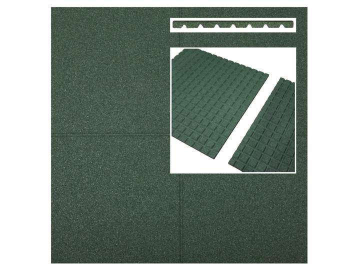 Rubberen tegels groen 500x500x65mm prijs per m2