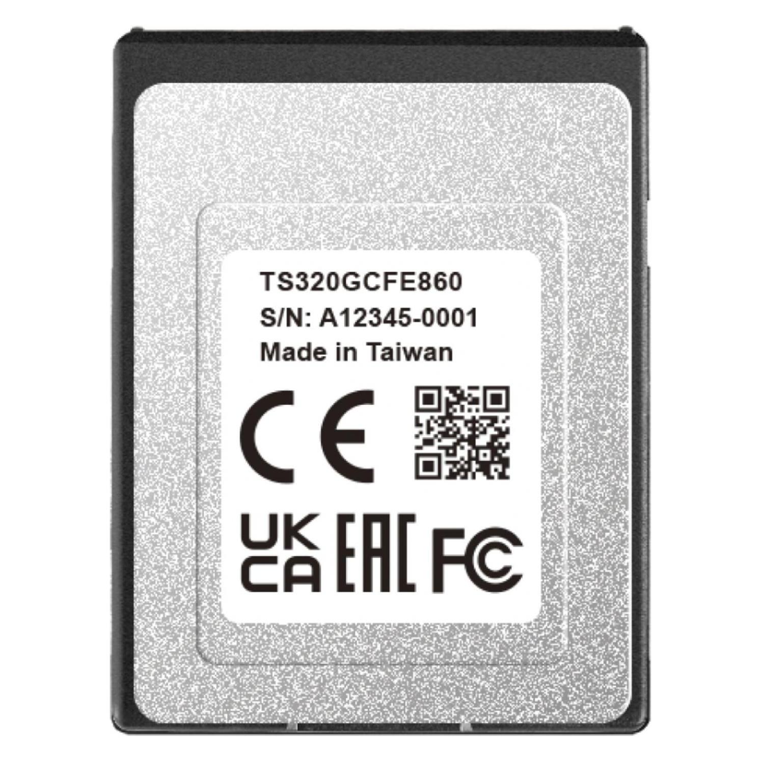 Transcend CFexpress Card 320GB SLC (320 GB, CFexpress, CFexpress Typ B) (TS320GCFE860)