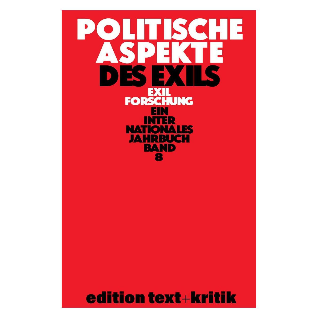 De Gruyter Politische Aspekte des Exils (Deutsch, Thomas Koebner) (56228409)
