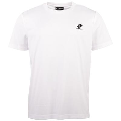 Rundhalsshirt LOTTO, Herren, Gr. XXL (60/62), weiß (hellweiß), 100% Polyester, unifarben, normal, Rundhals, gerader Abschluss, Shirts Rundhalsshirt, - atmungsaktiv und schnelltrocknend