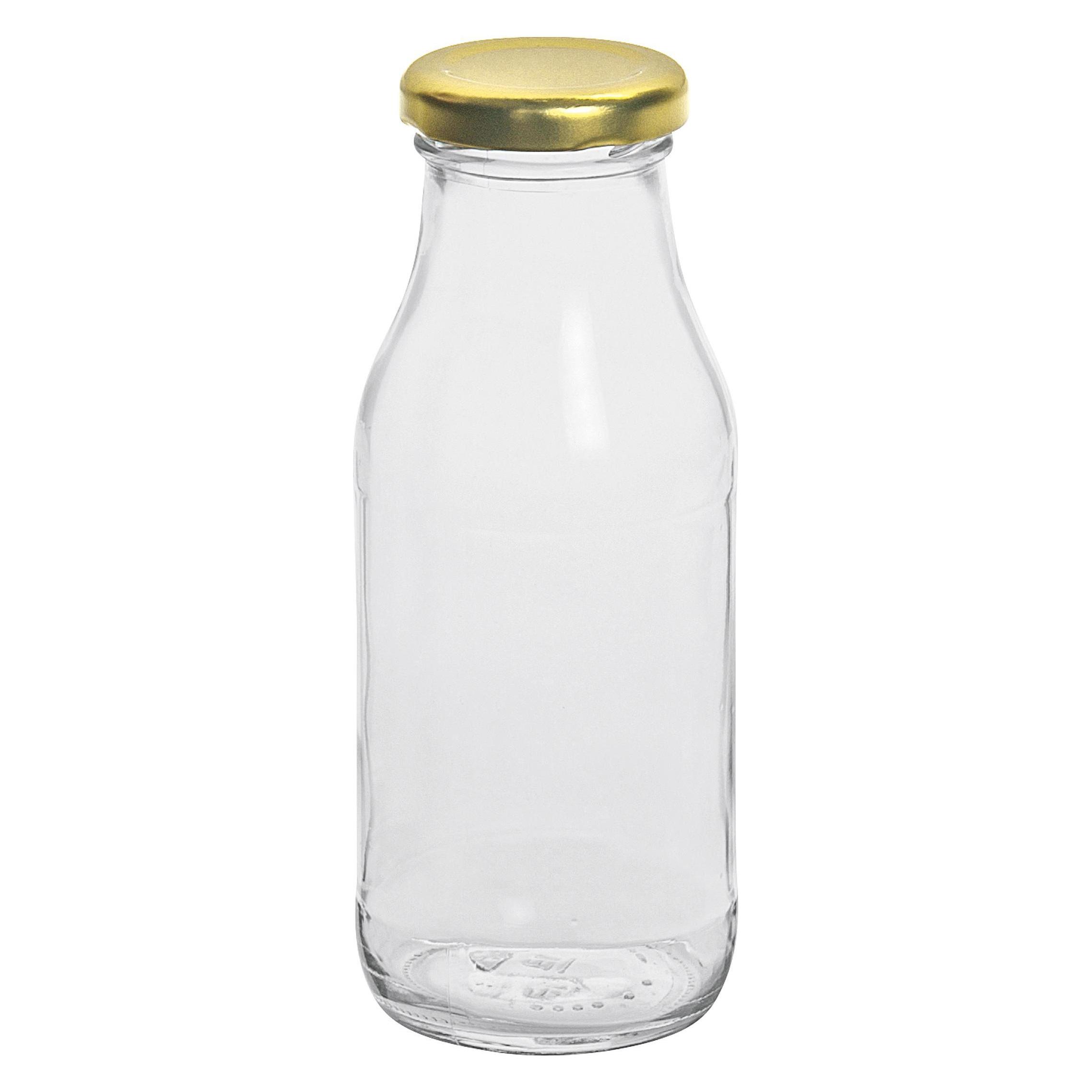 Emsy Saftflasche 250ml mit 43mm TO-Deckel gold (1 Stk., 0.25 l) (EMSY) Mindestbestellmenge: 28 Stück