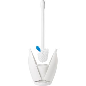 OXO WC-Bürste Good Grips mit Randreiniger, weiß, mit Kunststoffborsten & Kunststoff-Bürstenhalter