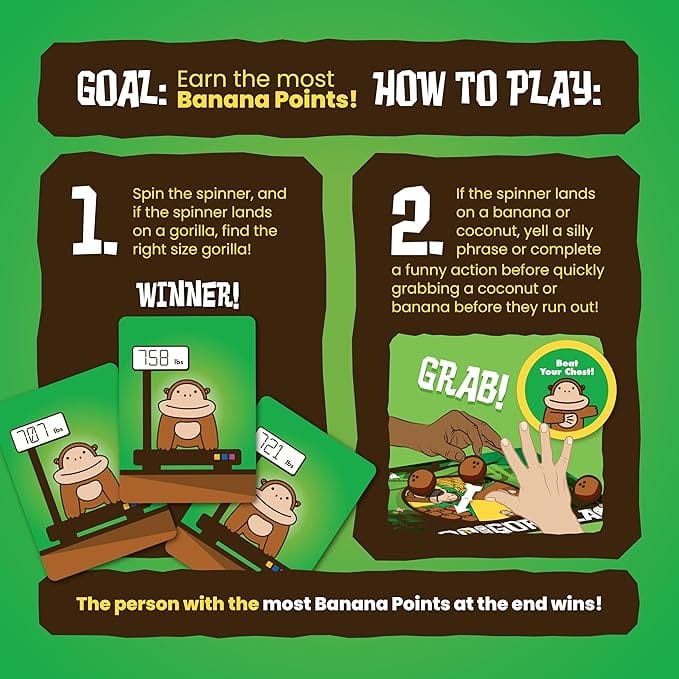 800 Pound Gorilla Family Game by Dolphin Hat Games, Ages 6+, Fast-Paced Action, Board Game for Family and Group Play