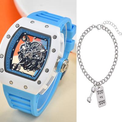 ModernMart Luxury Quartz Mens Watch Waterproof Minimalist Fashion Wristwatch blue
