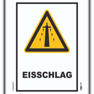 HB-Druck Eisschlag Schild A6 (105x148mm)