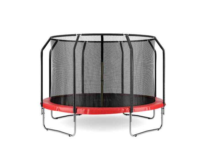 Trampolin 400 cm inkl. Sicherheitsnetz rot