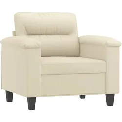 vidaXL Sessel Creme 60 cm Kunstleder