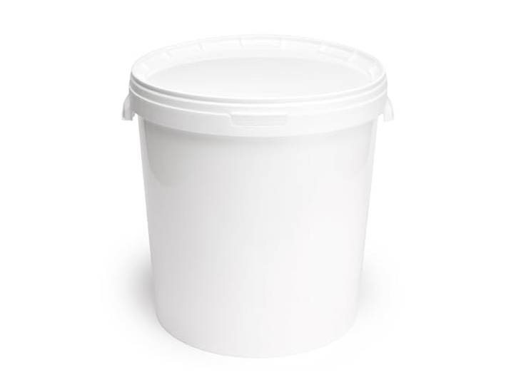 Garronda Eimer mit Deckel 30 L für die Lagerung von Lebensmittel- und Chemischen Produkten Weiß 50 Stück GD-0117