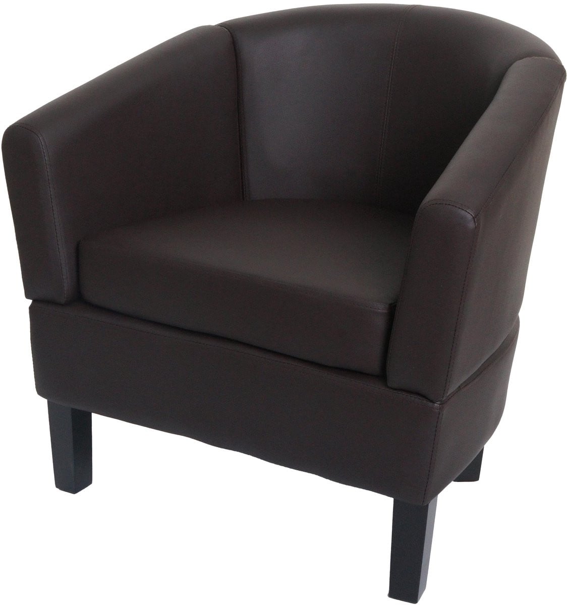 Loungefauteuil MCW-O17 Bruin - Moderne Clubfauteuil van MVG-gecertificeerd kunstleer