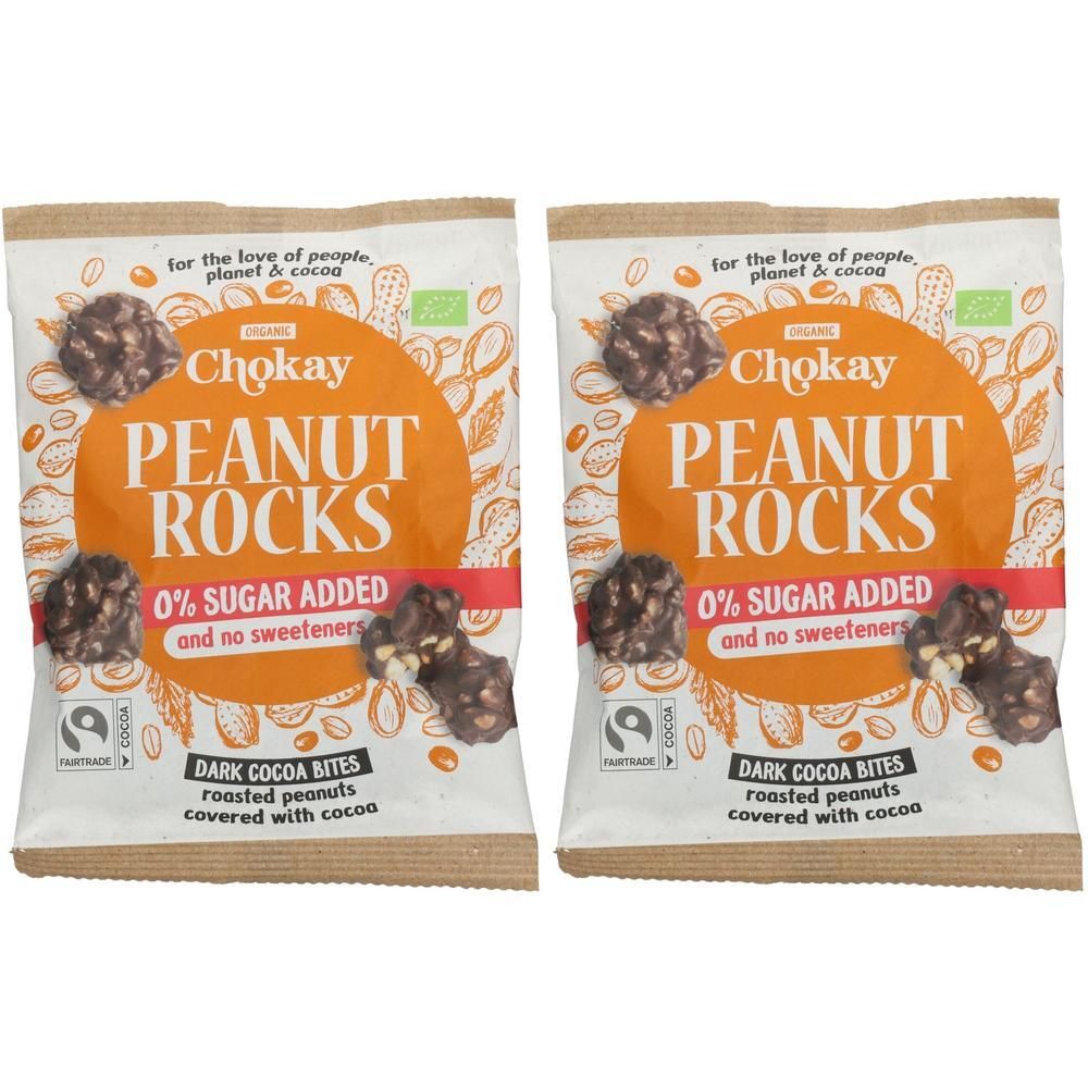 Chokay - Bites Peanut Rocks FairTrade, 85g 2x 2x85 g