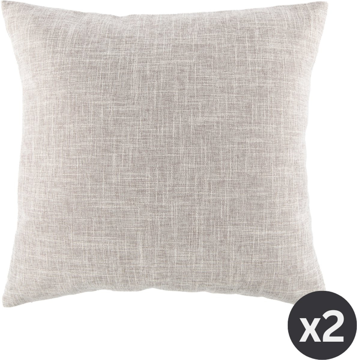 Tiseco Kussen DALLAS linnenlook taupe 45 x 45 cm