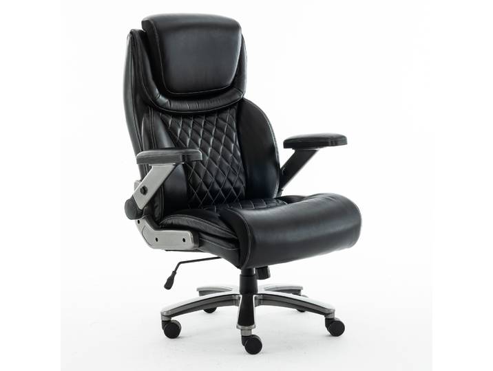 Chaise de bureau grande et robuste de 500 lb, chaise robuste pour personnes corpulentes, chaise de direction ergonomique réglable avec support lombaire, grande taille