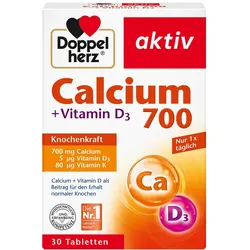 DOPPELHERZ Calcium 700+Vitamin D3 Tabletten 30 St