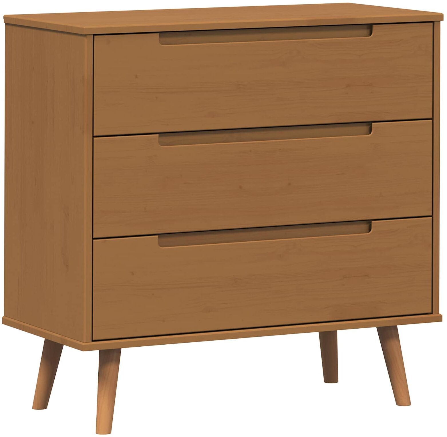 vidaXL Commode MOLDE Caramel 80 x 40 x 80 cm Bois de pin massif