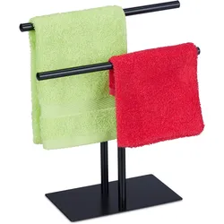 Relaxdays, Handtuchhalter + Handtuchhaken, Handtuchständer