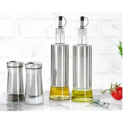 Ritzenhoff & Breker Basic Salz- & Pfefferstreuer, Pfeffermühle + Salzmühle, Transparent, Silber