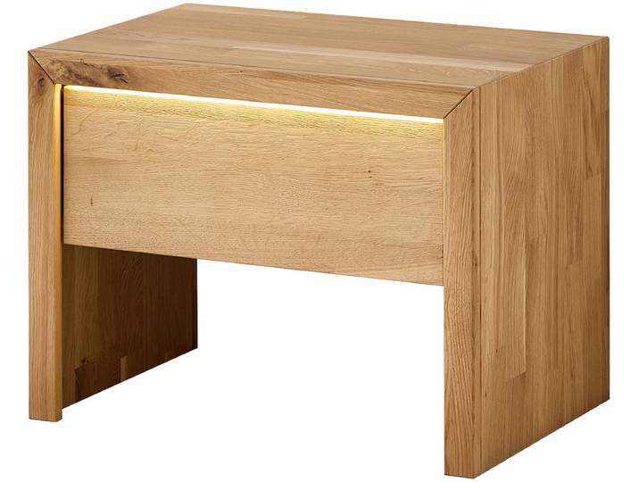 Nachtkonsole HOME AFFAIRE Ambroise , braun, T:41cm, Sideboards, Nachtkonsole, inkl. LED-Beleuchtung