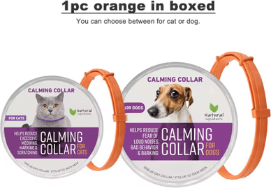Inspire Picks Adjustable Pheromone Calming Collar For Cats & Dogs Long Lasting Anxiety Relief 1pc Orange In Boxed calming For Dog 70cm