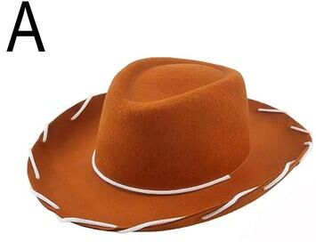 Quick Pick Pro Kids Cowboy Felt Western Hat Adjustable Wide Brim Costume brown