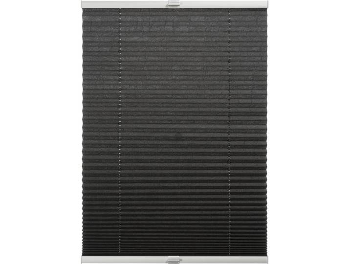 Plissee Milla , grau (anthrazit), B:120cm H:130cm, Obermaterial: 100% Polyester, SCHÖNER WOHNEN-KOLLEKTION, Plissees, Plissee, verschraubt, silberne oder weisse Rollo-Technik