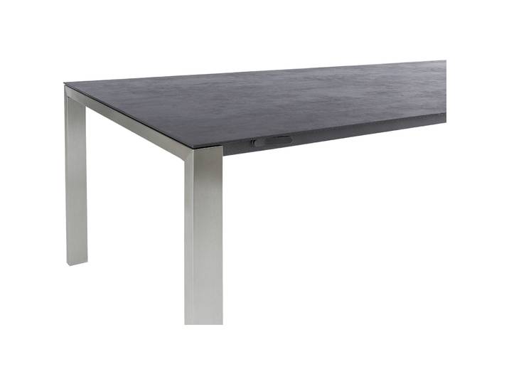 Gartentisch ausziehbar Panama Edelstahl gebürstet / Dark Night Keramik/Edelstahl B 180 T 90 cm - Möbel Konfigurator: Traummöbel individuell