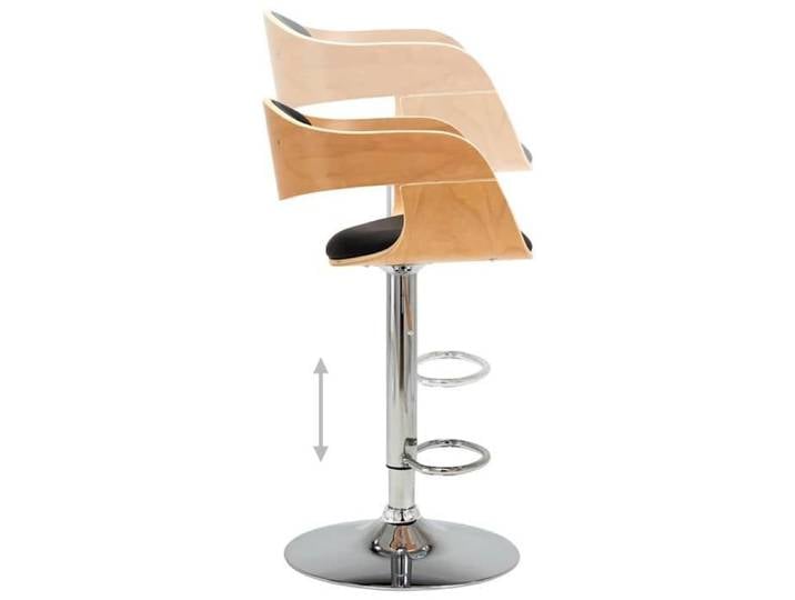 ZENCORE@ Tabouret de bar - robuste et solide - Noir Bois courbé et similicuir - 110 kg par siège（6899)