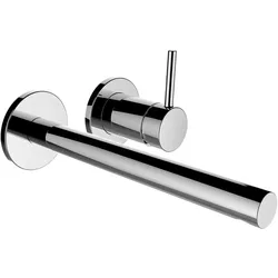 LAUFEN TWINPLUS SLIM, Wandmischer zu Simibox 2-Point, Ausladung 225 mm, Festauslauf 225 chrom HF505471100000