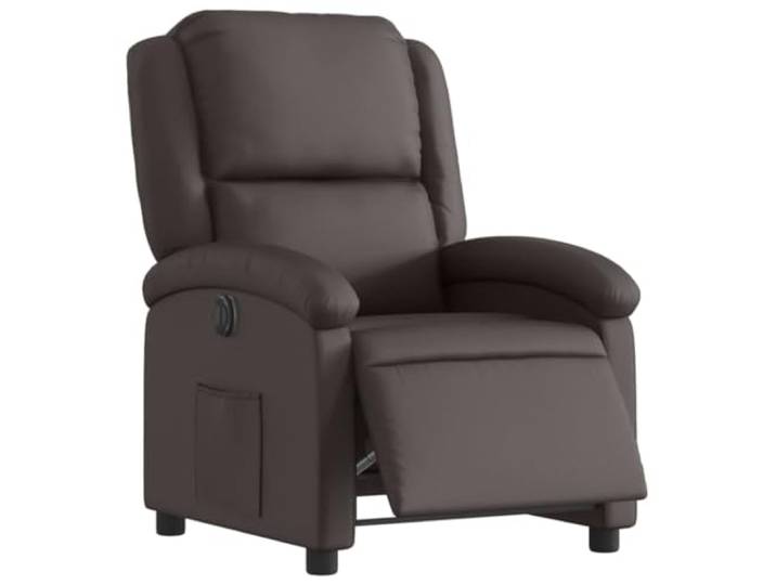 vidaXL Relaxsessel Elektrisch Dunkelbraun Echtleder
