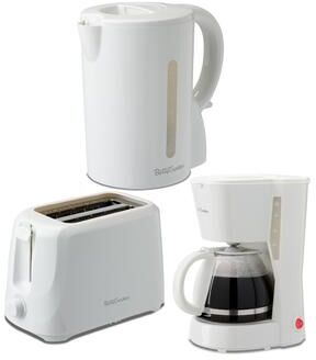 Betty Crocker 3-Piece Set: 5-Cup Automatic Drip Coffee Maker, 1.7L Electric Kettle & 2-Slice Toaster