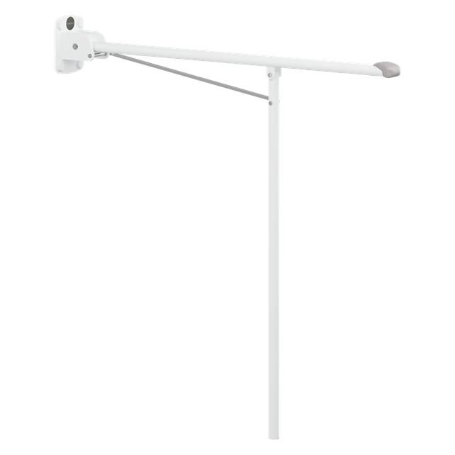 Pressalit VALUE Toiletstøtte, 850 mm, med 800 mm ben, hvid (R1102000)