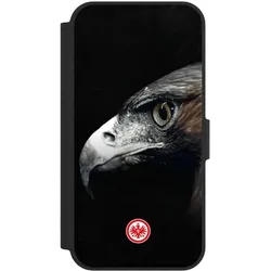 Nivocase Klapphülle für Apple iPhone 17e Handyhülle aus Kunst Leder NIVOflip schwarz Europameisterschaft (Apple iPhone 17e), Smartphone Hülle, Schwarz