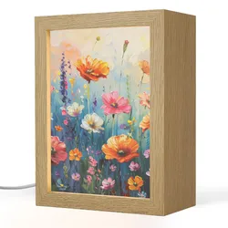 TISCHLEUCHTE Blumen - Natur - Aquarell - Kunst Dimmbar 15x20 cm