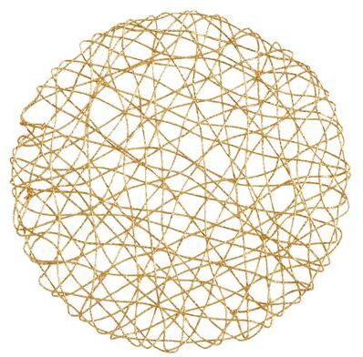 Saro Lifestyle Round Placemats With Wire Nest Design (Set of 4)