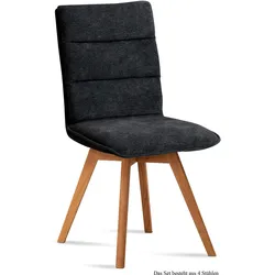 ESSZIMMERSTUHL (4er-Set) Dobra 47x92x60 Eiche geölt/Anthrazit