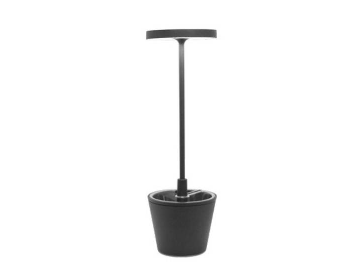 ZAFFERANO set de 3 lampes de table POLDINA REVERSO (Gris foncé - Aluminium peint et polycarbonate)