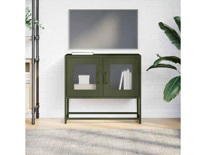 Cabinet TV - Vert - Meuble TV pour Télévision - 1 PC - vert olive 68x39x60 5 cm acier laminé à froid T1810
