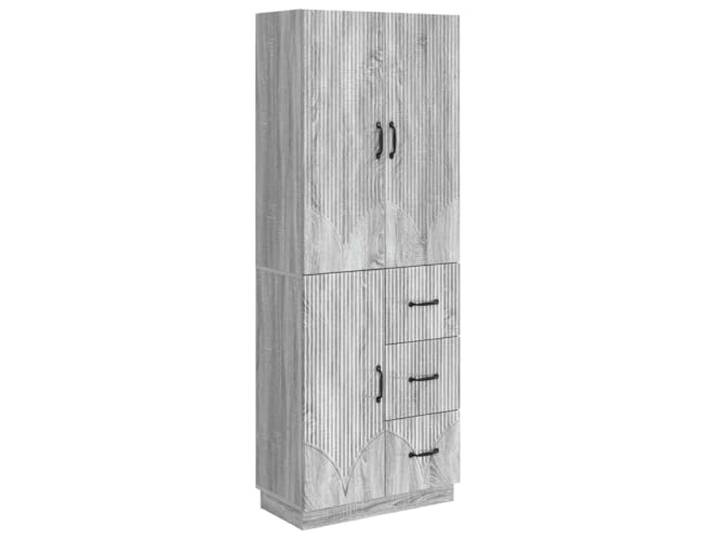 Makastle Schrank Sonoma-Grau Holzwerkstoff 66x34,5x87 cm
