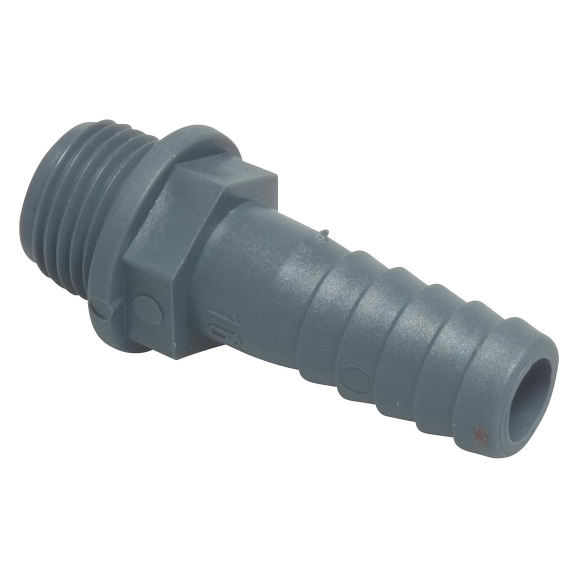 Bevo Schlauchtülle PP 1/2" x 13 mm Aussengewinde x Schlauchtülle 6bar Grau (Schlauchanschluss, 13 mm) (0330173)