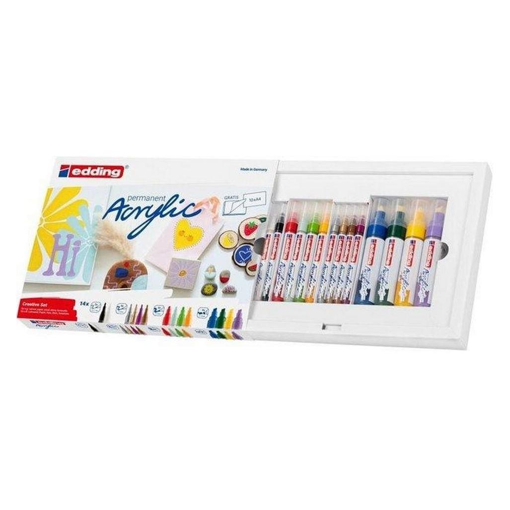 Edding CS14B Acrylstifte-Set farbsortiert 14 St. (14x) (4-CS14B)