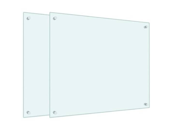 vidaXL Küchenrückwände 2 STK. Weiß 70x60 cm Hartglas, Rückwand, Rückwand für Küche, Rückwand aus Glas, Rückwände, Spritzschutz, küchenrückwand fliese