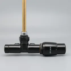 P.M.H. Thermostatventil Schwarz Matt Metall UNIKOLB