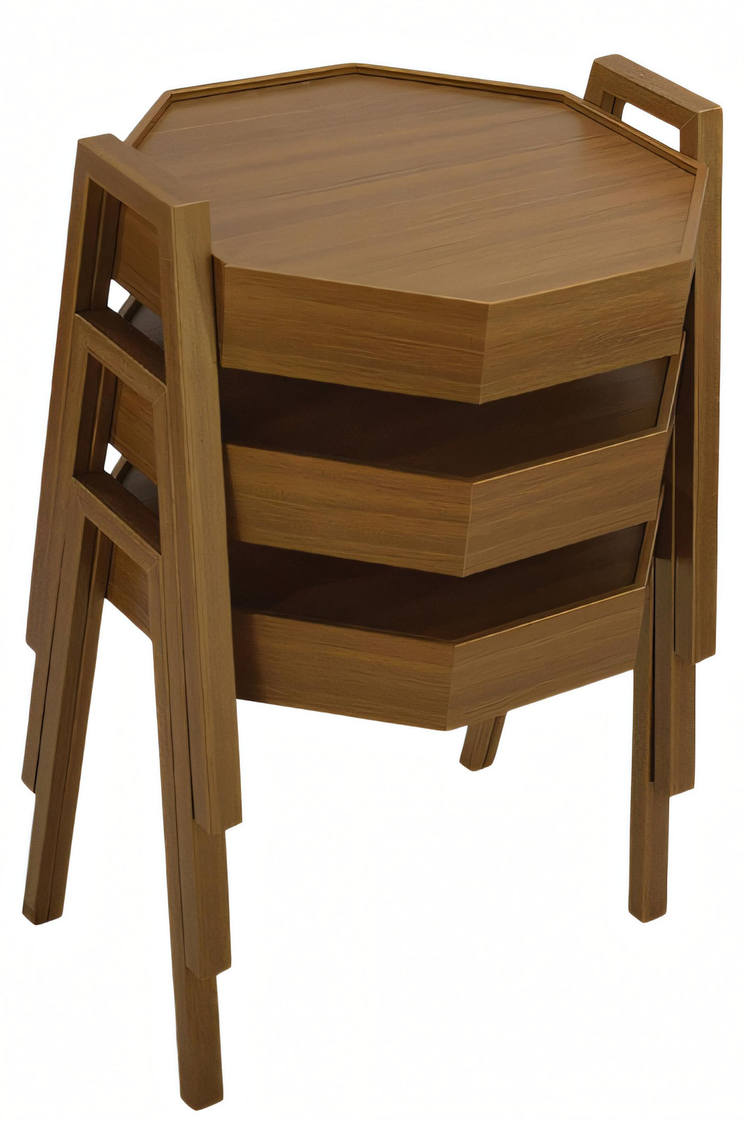 AEA Elegante houten salontafel set in warme bruine stijl