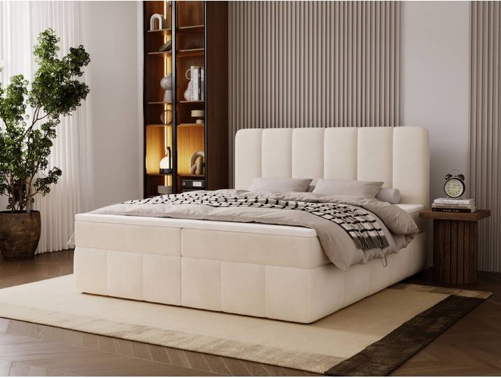 Compleo Boxspringbett Wolkenbett, Bequem, gepolstertes Kopfteil mit Bettkasten