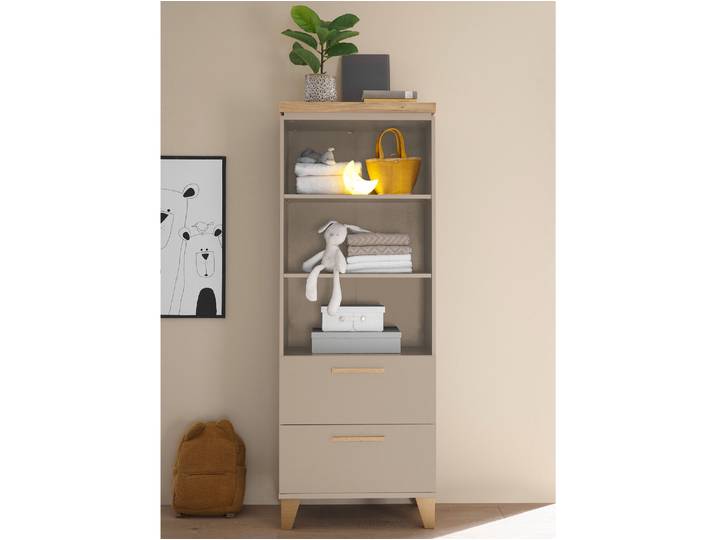 LENI Standregal, Material Spanplatte, Kaschmir / Eichefarbig