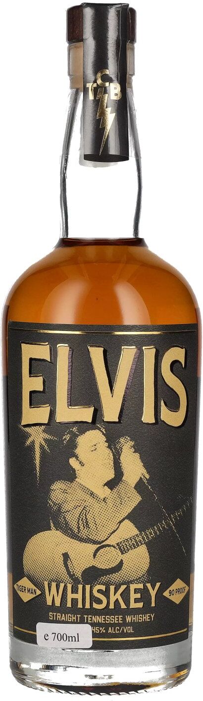 Elvis Whiskey Elvis TIGER MAN Straight Tennessee Whiskey 45% Vol. 0,7l