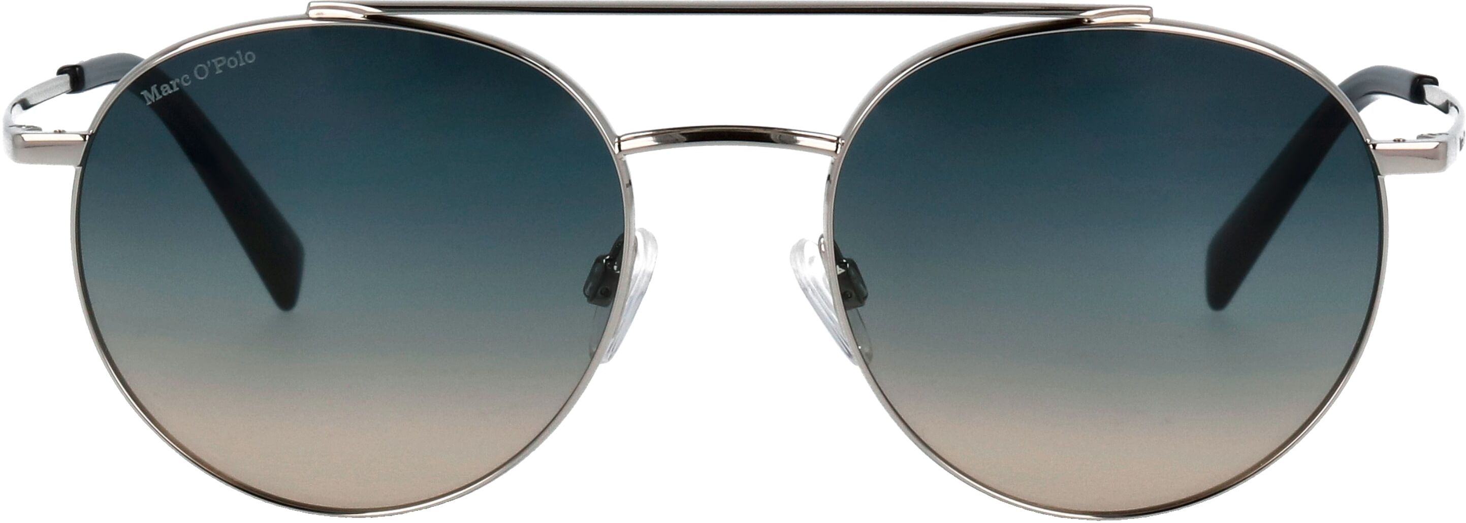 Marc O' Polo Sonnenbrille MARC O'POLO "Modell 505127", Damen, blau (silber), leicht glänzend, metallic, Sonnenbrillen Sonnenbrille, Panto silber Einheitsgröße